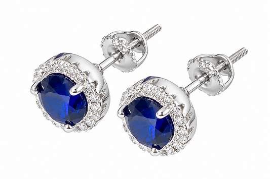 LAB GROWN SAPPHIRE STUDS