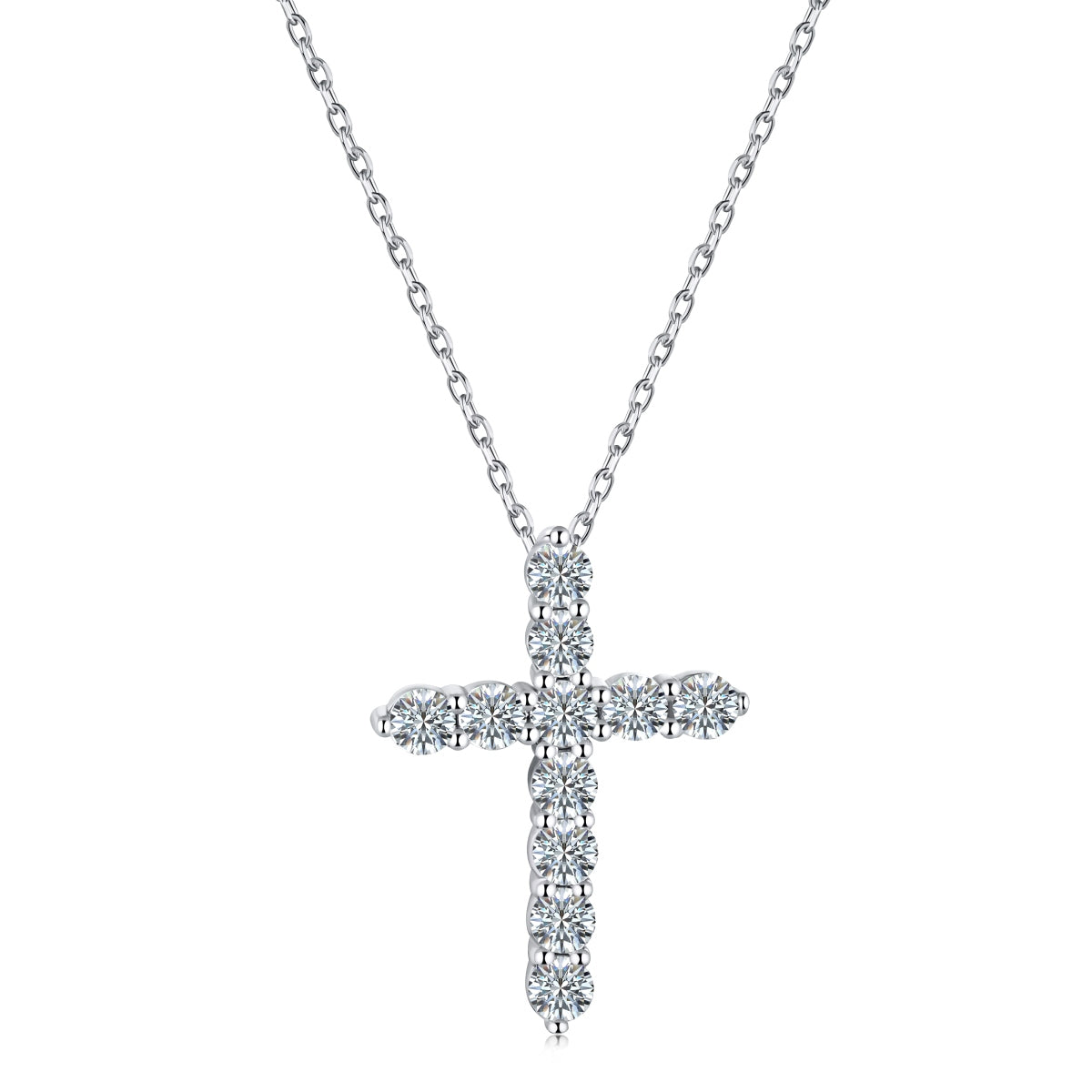 MOISSANITE CROSS NECKLACE