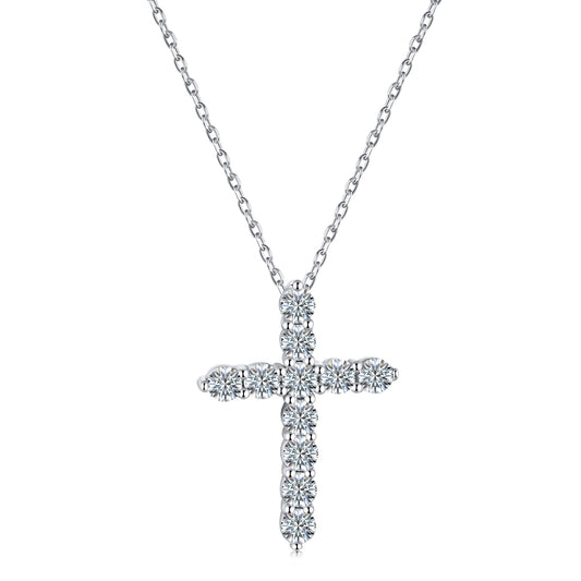MOISSANITE CROSS NECKLACE