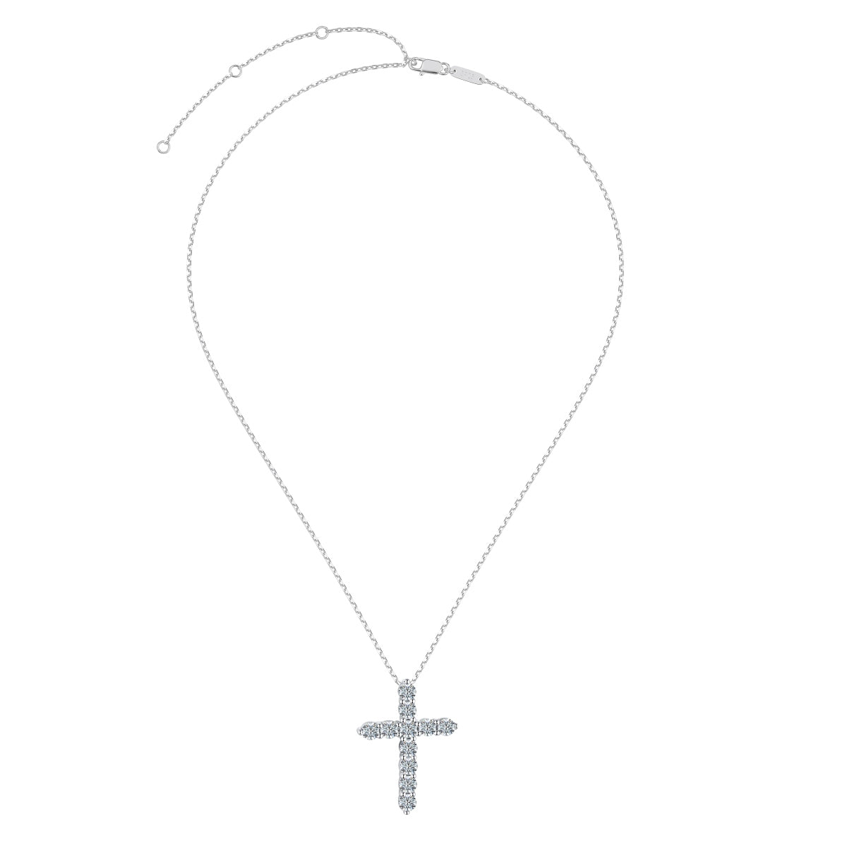 MOISSANITE CROSS NECKLACE