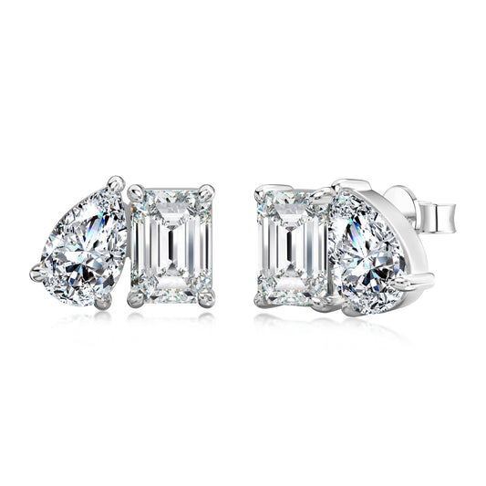 MOISSANITE DUO STUDS