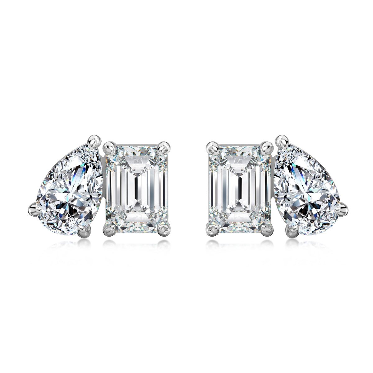 MOISSANITE DUO STUDS