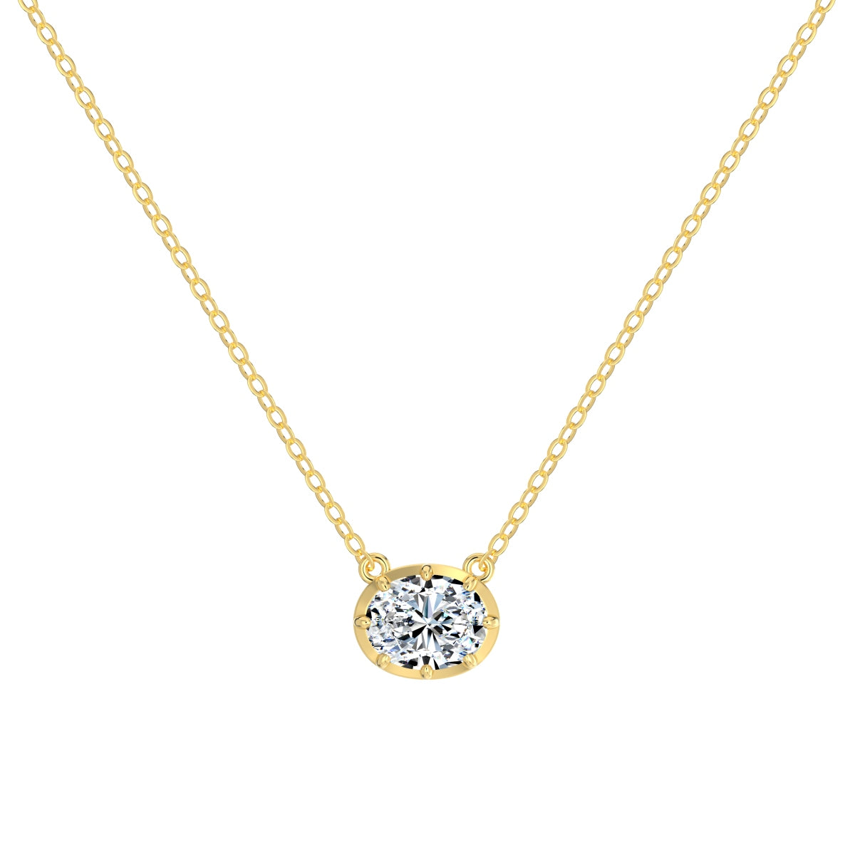 BEZEL SOLITAIRE NECKLACE