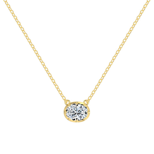 BEZEL SOLITAIRE NECKLACE