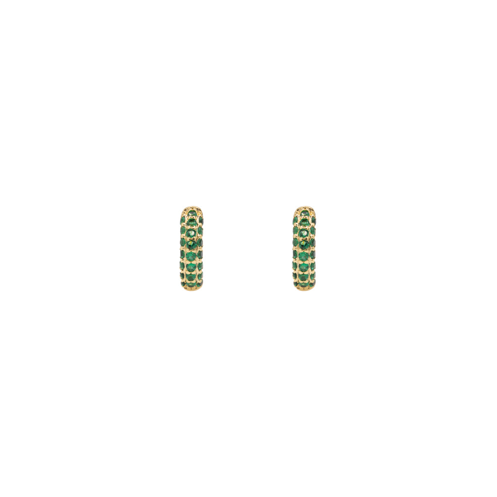 ZARA GREEN EMERALD HOOPS