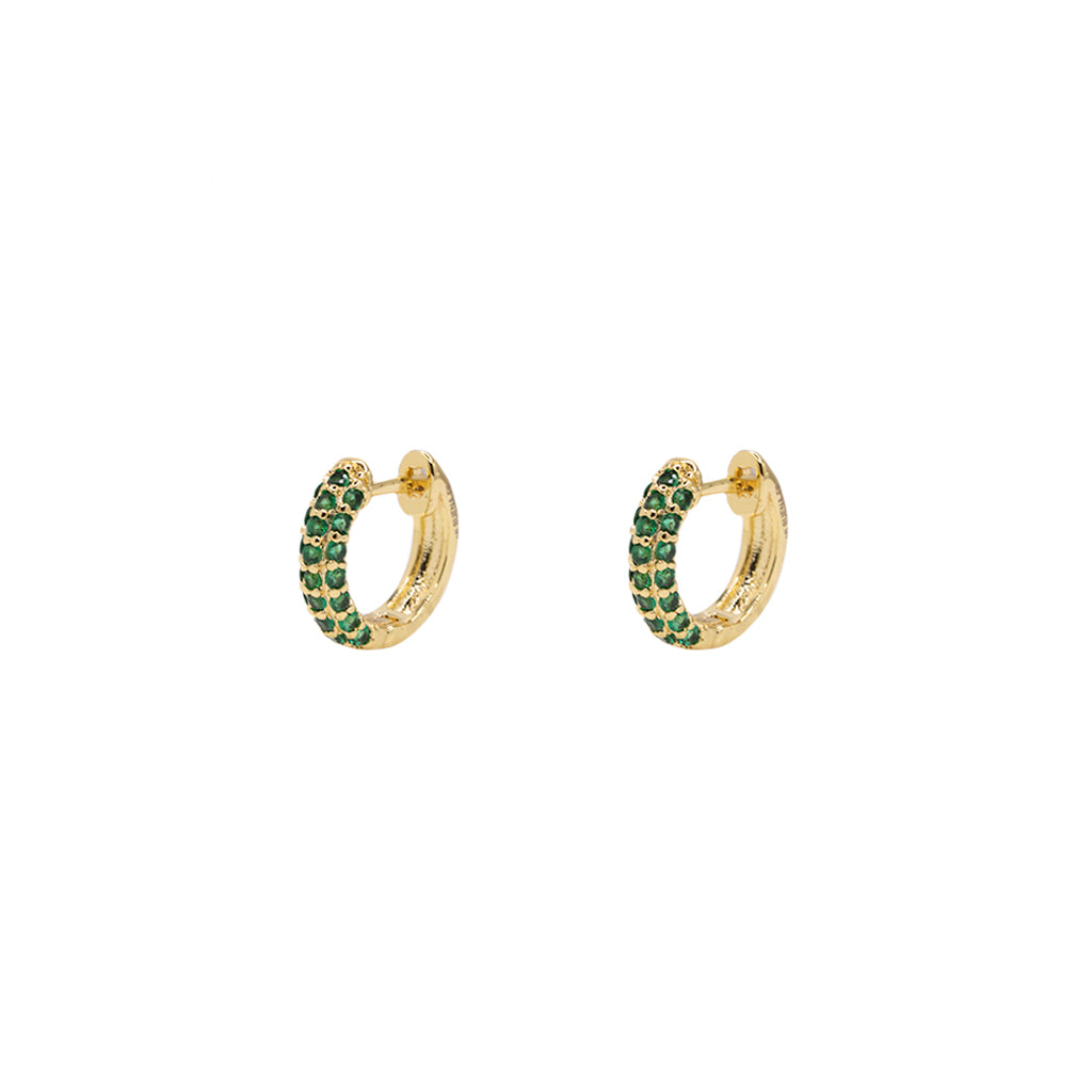 ZARA GREEN EMERALD HOOPS