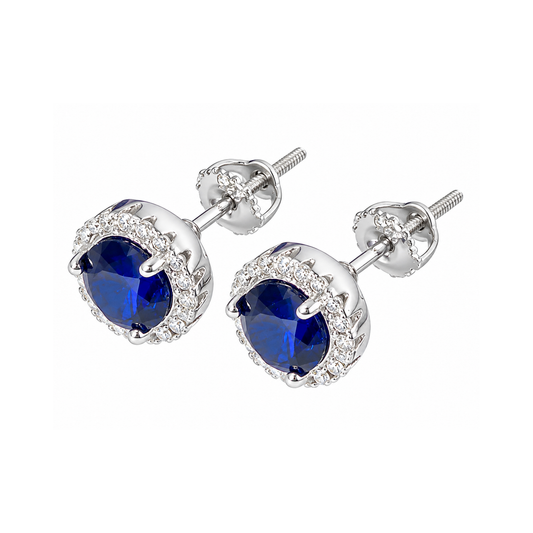 LAB GROWN SAPPHIRE STUDS
