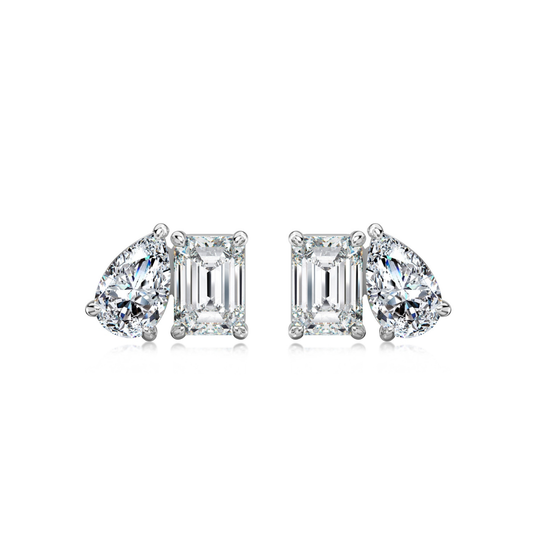 MOISSANITE DUO STUDS